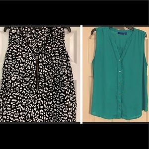Bundle of 2 sleeveless blouses/ shirts Apt 9